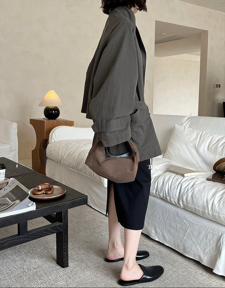 Elowen İpek Karışımlı Oversize Trençkot