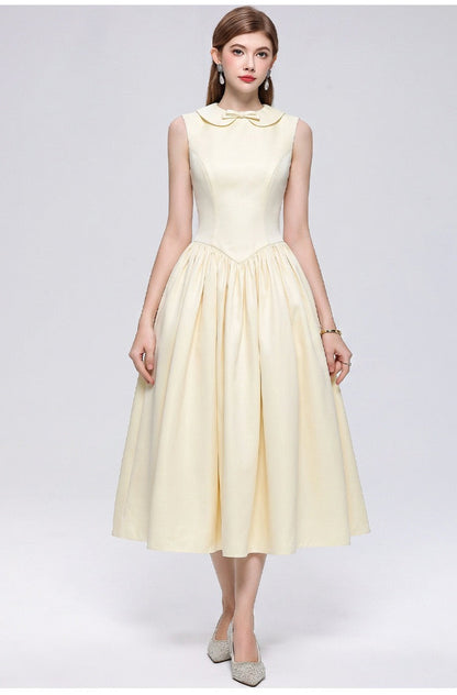 Aurelia Vintage Bebe Yaka Maxi Elbise