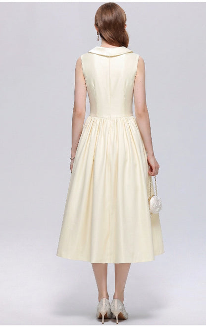 Aurelia Vintage Bebe Yaka Maxi Elbise