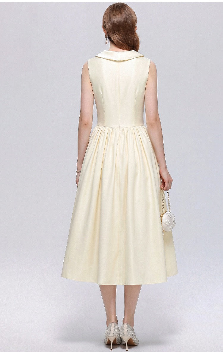 Aurelia Vintage Bebe Yaka Maxi Elbise