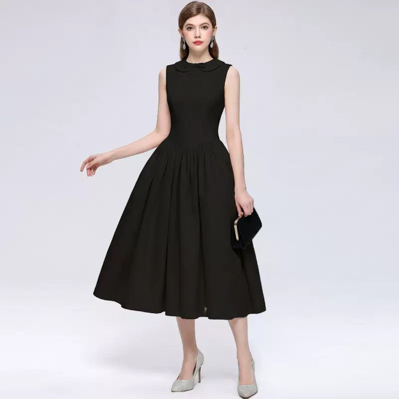 Aurelia Vintage Bebe Yaka Maxi Elbise