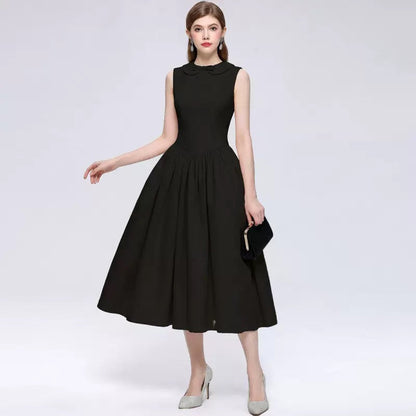 Aurelia Vintage Bebe Yaka Maxi Elbise