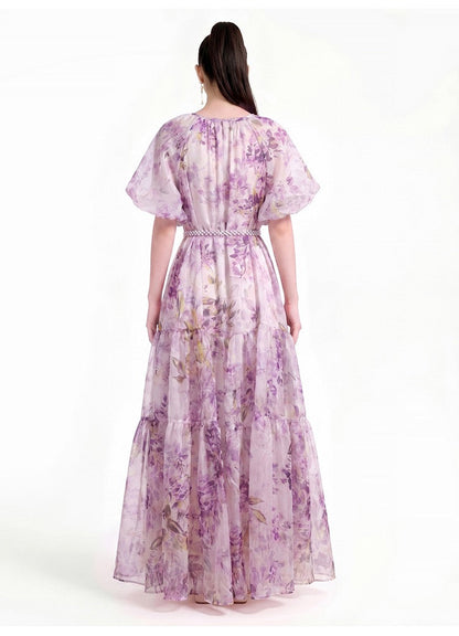 Violet Bloom Maxi Dress