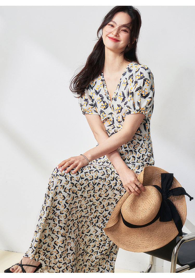 Lily Belle Fransız Stil Midi Elbise