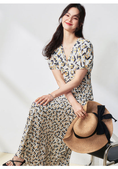 Lily Belle Fransız Stil Midi Elbise