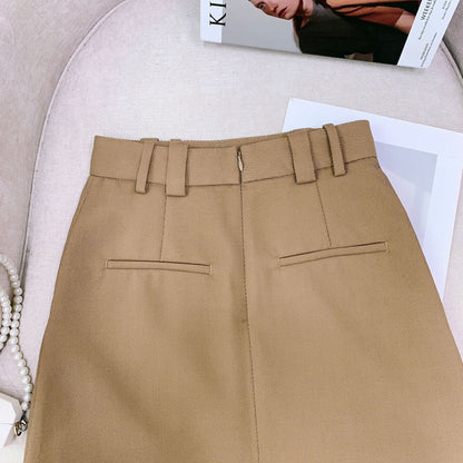 Yün Serge Twill Şık Ofis Etek