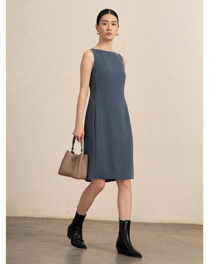 Selene Saten Midi Elbise