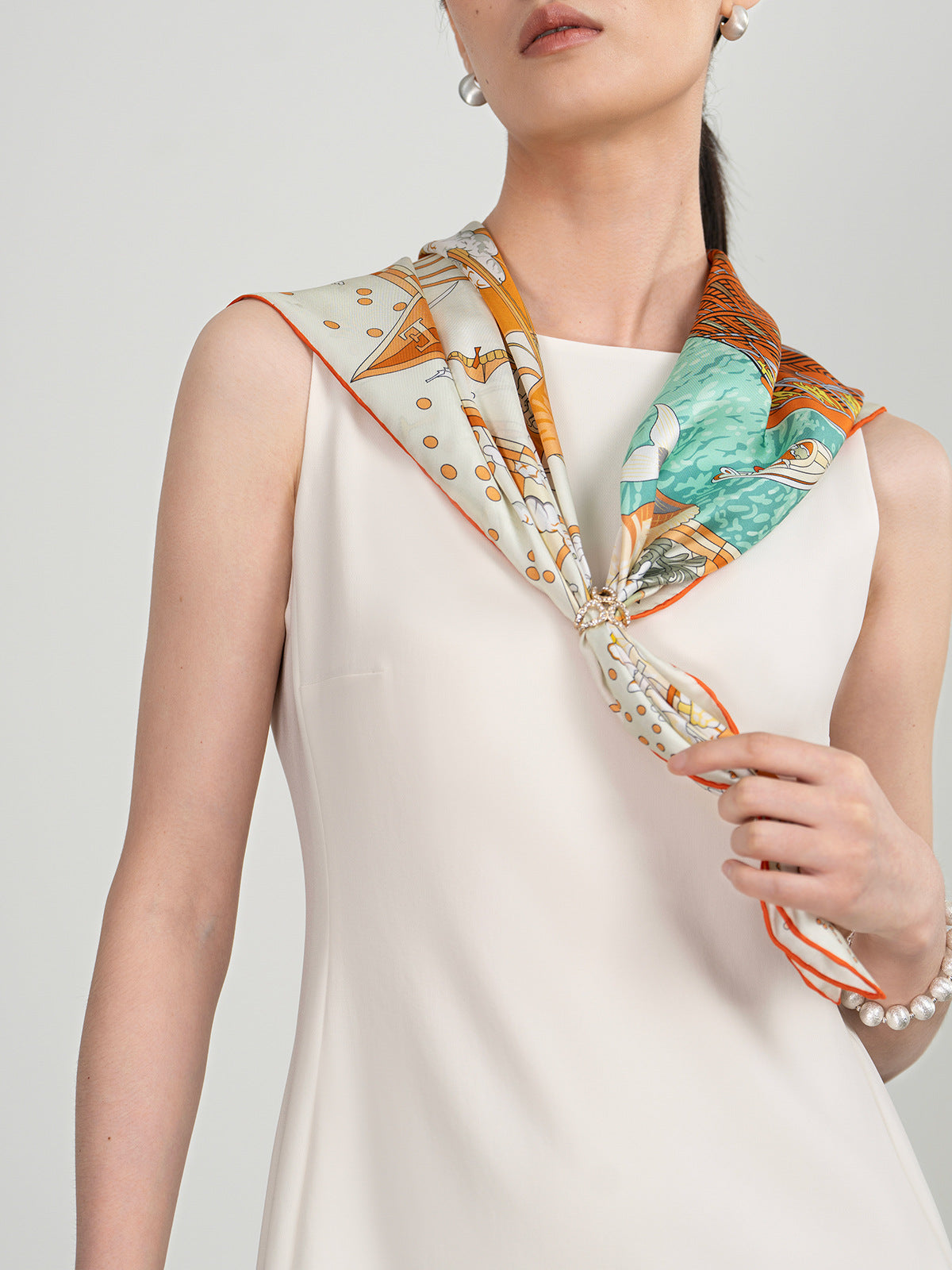 Selene Saten Midi Elbise