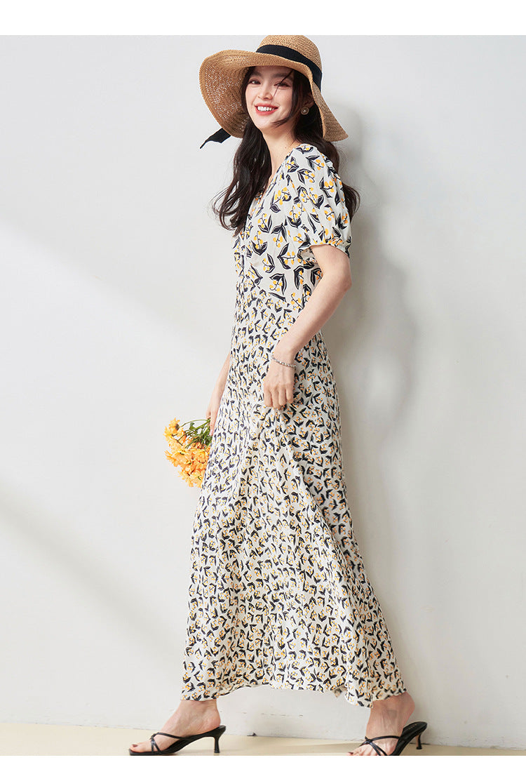 Lily Belle Fransız Stil Midi Elbise