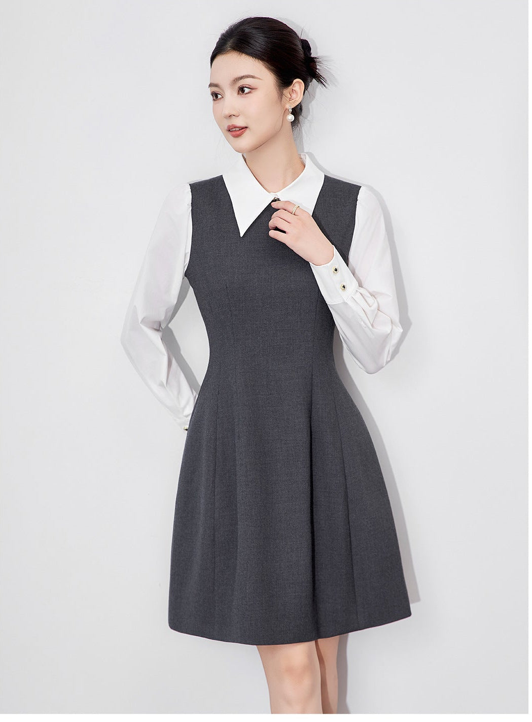 Sophia Şehir Stili İkili Görünümlü Elbise