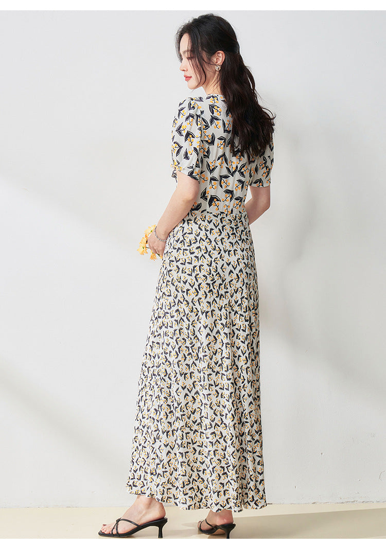 Lily Belle Fransız Stil Midi Elbise