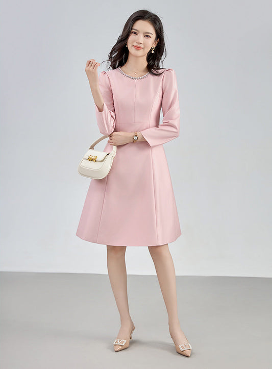 Zarafet Dokunuşlu İnci Detaylı Elbise