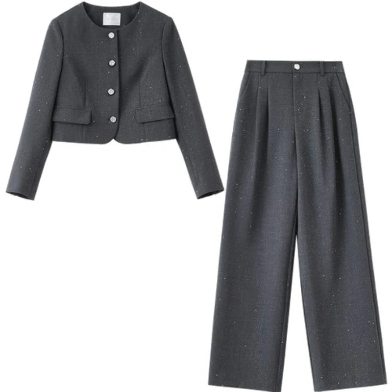 Metal Düğme Detaylı Ofis Takımı