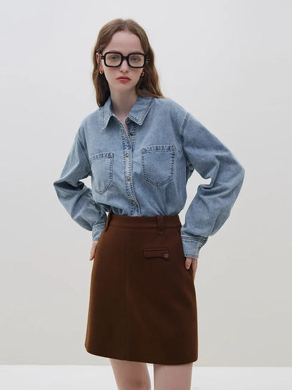 Yumuşak Denim Gömlek