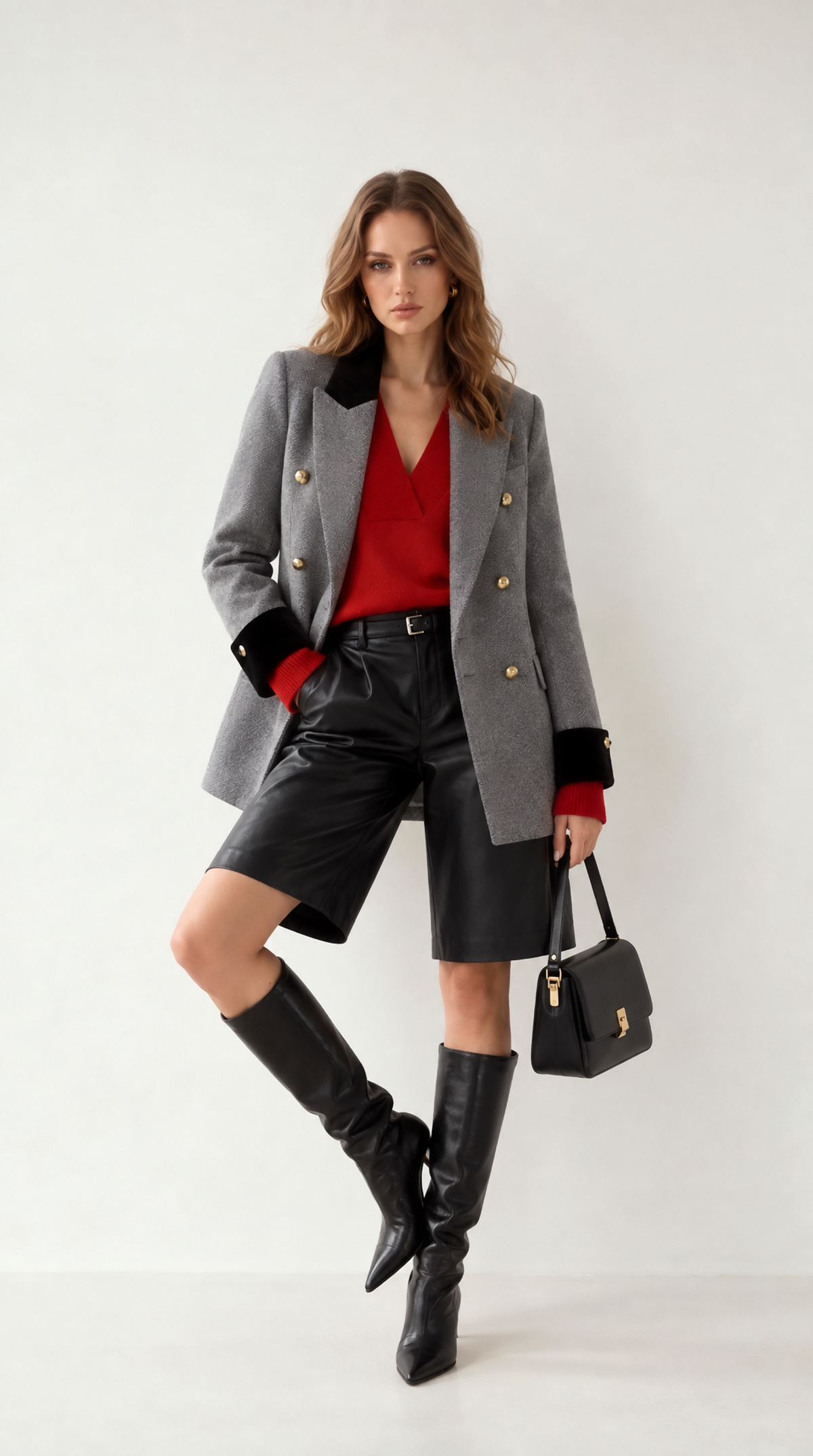 Camille Kruvaze Uzun Blazer Ceket